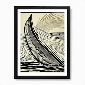 Pilchard Linocut Art Print