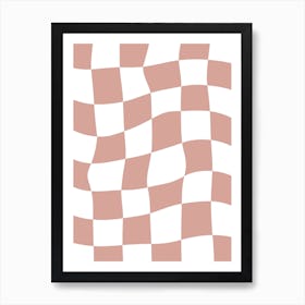 Checkerboard - Dusty Pink Art Print