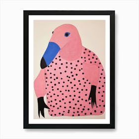 Pink Polka Dot Anteater Art Print