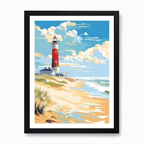 Lighthouse On The Beach 2 Art Print