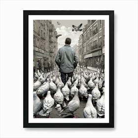 Pigeons 4 Art Print