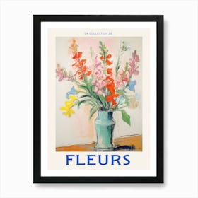 French Flower Poster Snapdragon 2 Art Print