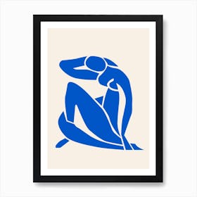 Blue Nude 3 Art Print