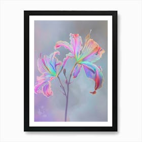 Iridescent Flower Gloriosa Lily 1 Art Print