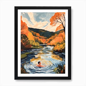 Wild Swimming At River Nidd Yorkshire 2 Art Print