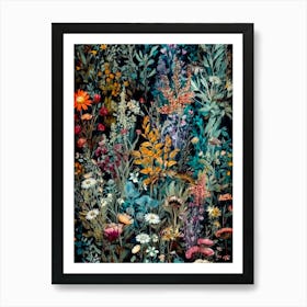 Wildflowers nature meadow flowers 1 Art Print