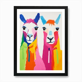 Colourful Kids Animal Art Llama 1 Poster