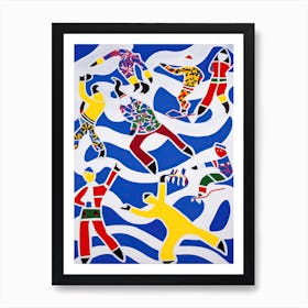 Figure Skating In The Style Of Matisse 2 Art Print