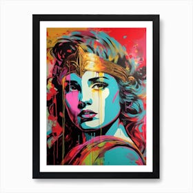 Athena Greek Goddess Pop Art 2 Art Print