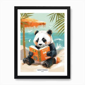 Giant Panda Reading Poster 125 Art Print