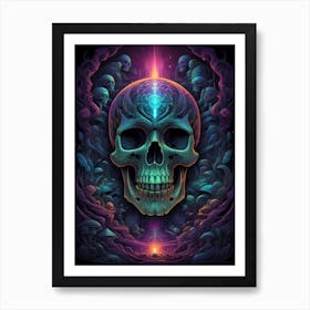 Skull And Psychedelics Art Print