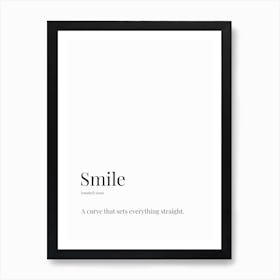 Smile Definition Art Print