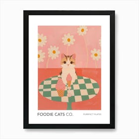 Foodie Cats Co Cat And Ice Cream 1 Art Print