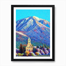 Colorado Springs, City Us  Pointillism Art Print