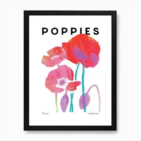 Poppies Floral Collection Botanical Flower Market Art Print