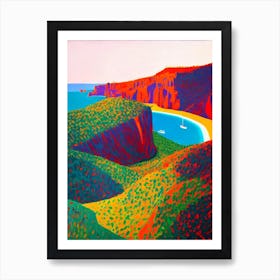 Calanques National Park 1 France Abstract Colourful Art Print