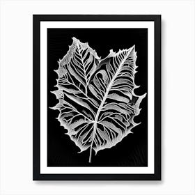Bitter Leaf Linocut 3 Art Print