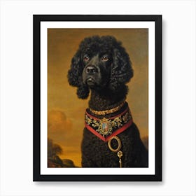 Irish Water Spaniel 3 Renaissance Portrait Oil Painting Art Print