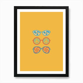 Hippie Sunglasses Art Print