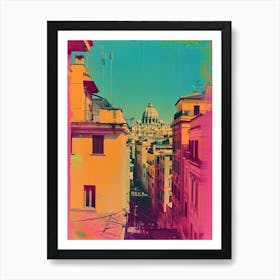 Rome Inspired Retro Polaroid 1 Art Print