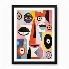 Abstract Face 5 Art Print