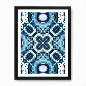 Blue Moonlight Pattern Art Print