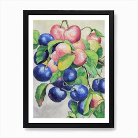 Surinam Cherry Vintage Sketch Fruit Art Print