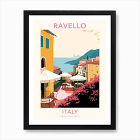 Ravello, Italy, Flat Pastels Tones Illustration 3 Poster Art Print