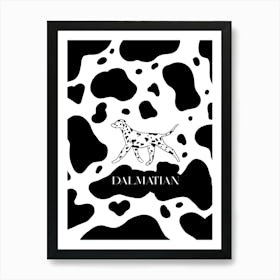  Dalmatian dog black and white  Art Print