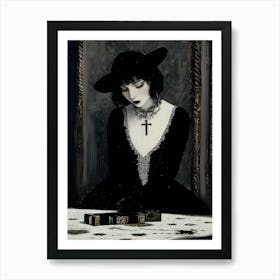 Gothic Woman Art Print