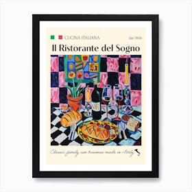 Il Ristorante Del Sogno Trattoria Italian Poster Food Kitchen Art Print