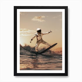 Space Surfer Art Print