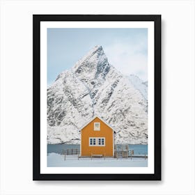 Yellow Cabin Lofoten Art Print