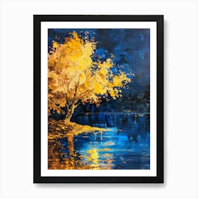 Tree By The Lake 2 Art Print