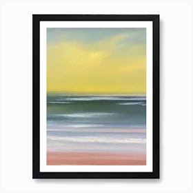 Camber Sands, East Sussex Bright Abstract Art Print