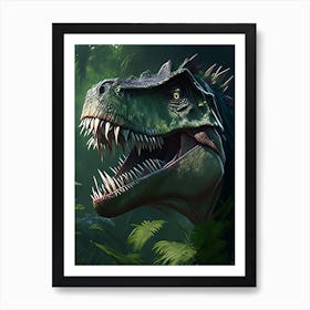 Indominus Rex 1 Illustration Dinosaur Art Print