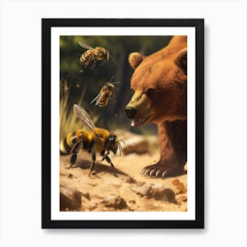 Africanized Honey Bee Storybook Illustration 2 Art Print