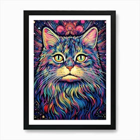 Nebula Furgo, Psychedelic Cats series Art Print