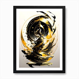 Gold And Black 1 Art Print