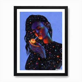 smoke the galaxy Art Print