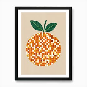 Orange Mosaic 59 Art Print