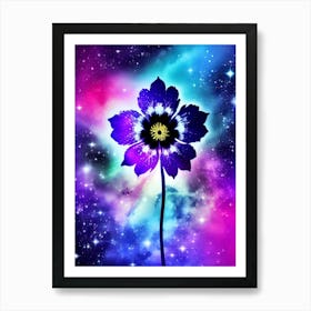 Flower In Space 13 Art Print