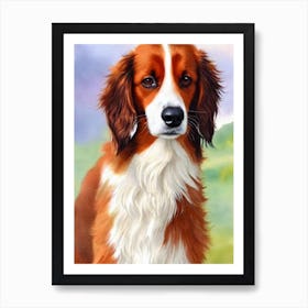 Nederlandse Kooikerhondje Watercolour Dog Art Print