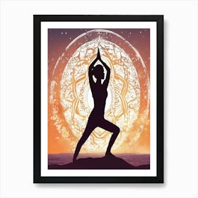 Yoga pose 1 Art Print