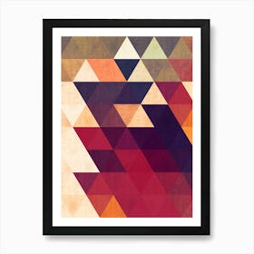 Colorful triangles in harmony 7 Art Print