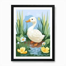 Baby Animal Illustration  Duck 5 Art Print