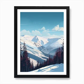 Breckenridge Ski Resort   Colorado, Usa, Ski Resort Illustration 2 Simple Style Art Print