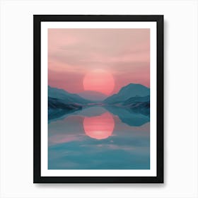 Sunset In The Mountains 45 Art Print