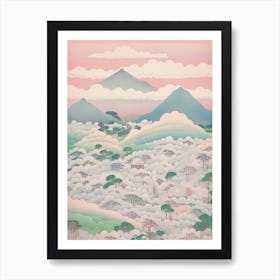 Mount Azuma In Fukushima Japanese Landscape 2 Art Print