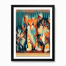 Three Kittens Art Print